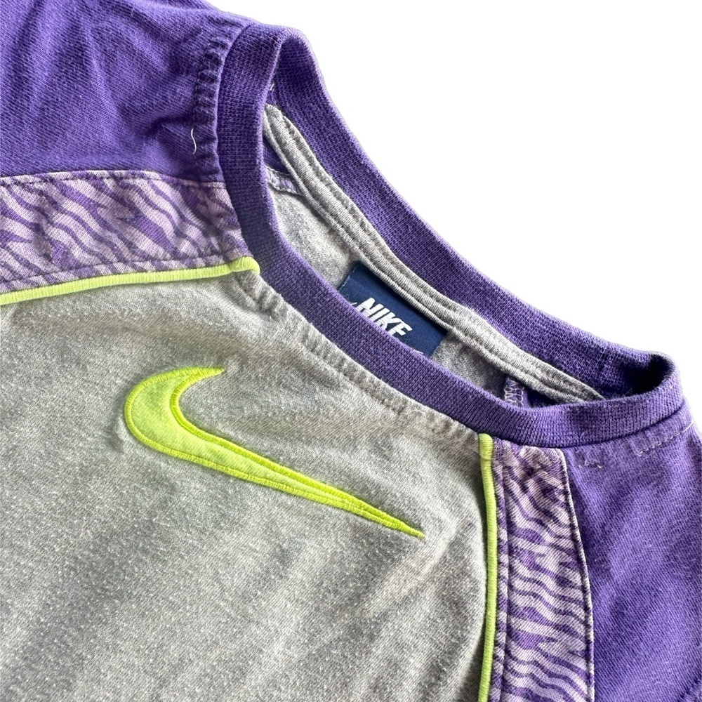 Nike Girls Neon Active Wear Short Sleeve Tee Shirt Size 2 - Picture 2 of 4